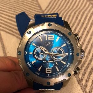 Invicta watch with blue silicone band